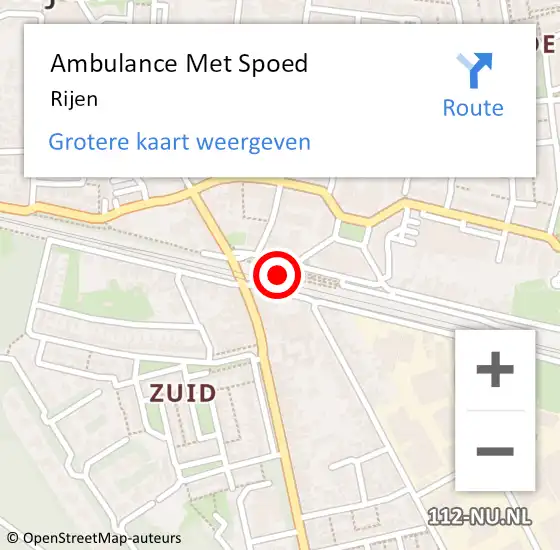 Locatie op kaart van de 112 melding: Ambulance Met Spoed Naar Rijen op 23 februari 2021 14:18