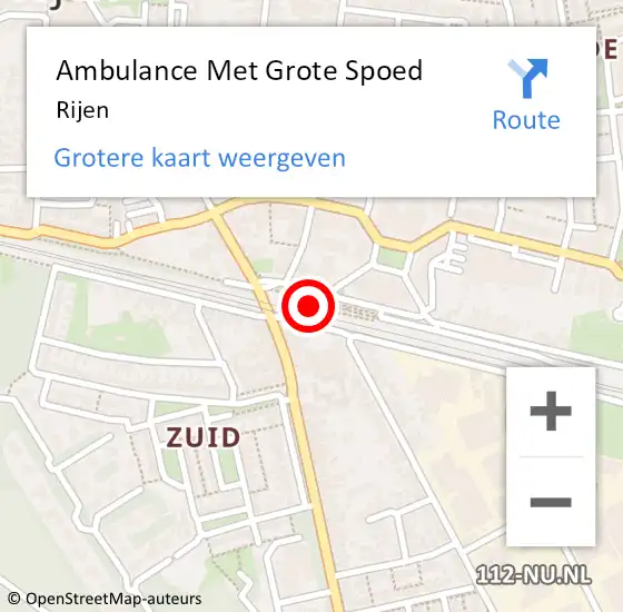 Locatie op kaart van de 112 melding: Ambulance Met Grote Spoed Naar Rijen op 25 februari 2021 20:54