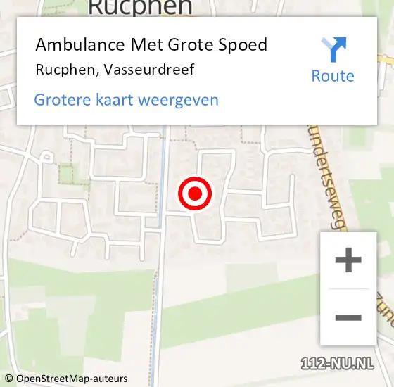 Locatie op kaart van de 112 melding: Ambulance Met Grote Spoed Naar Rucphen, Vasseurdreef op 28 februari 2021 11:27