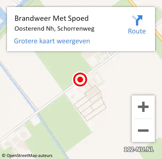 Locatie op kaart van de 112 melding: Brandweer Met Spoed Naar Oosterend Nh, Schorrenweg op 1 maart 2021 19:31