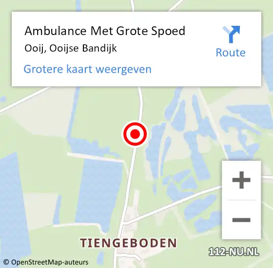 Locatie op kaart van de 112 melding: Ambulance Met Grote Spoed Naar Ooij, Ooijse Bandijk op 6 maart 2021 11:56
