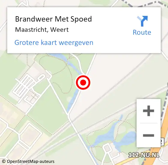 Locatie op kaart van de 112 melding: Brandweer Met Spoed Naar Maastricht, Weert op 10 maart 2021 09:36