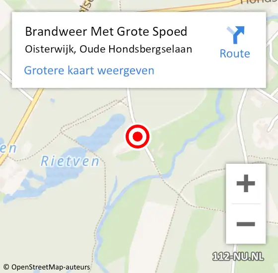 Locatie op kaart van de 112 melding: Brandweer Met Grote Spoed Naar Oisterwijk, Oude Hondsbergselaan op 10 maart 2021 21:48
