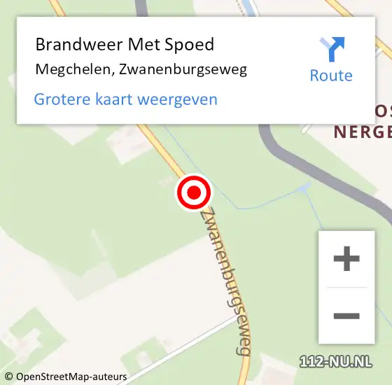 Locatie op kaart van de 112 melding: Brandweer Met Spoed Naar Megchelen, Zwanenburgseweg op 13 maart 2021 16:25