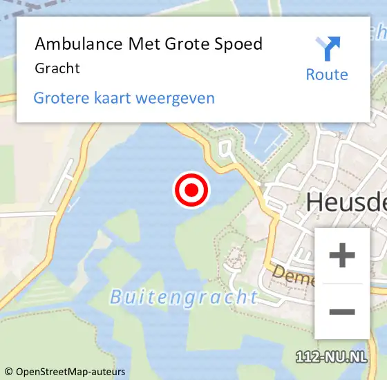 Locatie op kaart van de 112 melding: Ambulance Met Grote Spoed Naar Gracht op 17 maart 2021 21:57