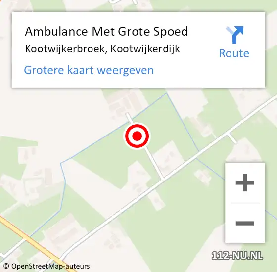 Locatie op kaart van de 112 melding: Ambulance Met Grote Spoed Naar Kootwijkerbroek, Kootwijkerdijk op 18 maart 2021 12:46