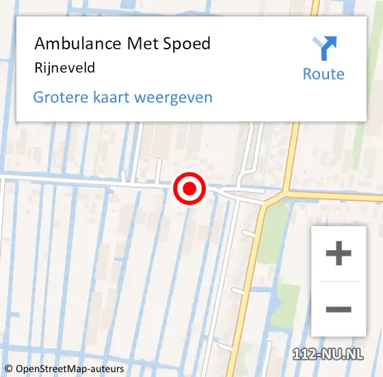 Locatie op kaart van de 112 melding: Ambulance Met Spoed Naar Rijneveld op 22 maart 2021 01:04