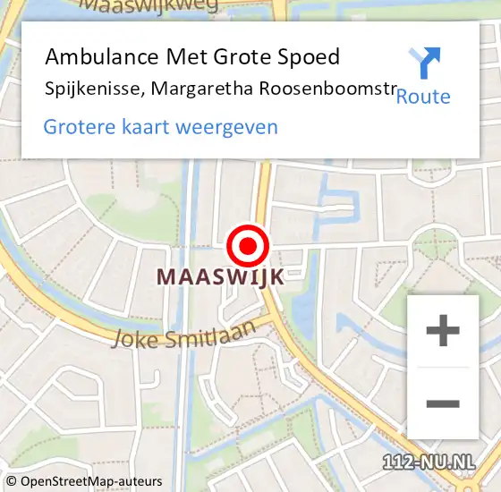 Locatie op kaart van de 112 melding: Ambulance Met Grote Spoed Naar Spijkenisse, Margaretha Roosenboomstr op 22 maart 2021 08:01