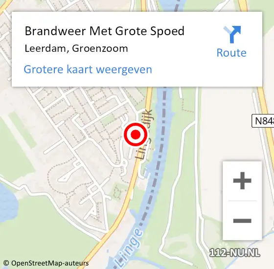 Locatie op kaart van de 112 melding: Brandweer Met Grote Spoed Naar Leerdam, Groenzoom op 22 maart 2021 20:57