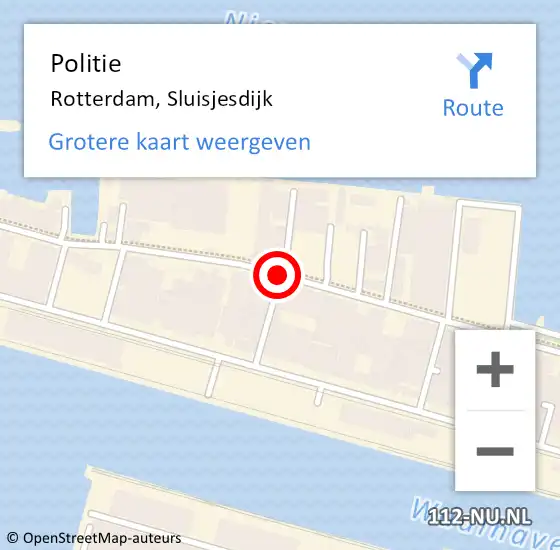 Locatie op kaart van de 112 melding: Politie Rotterdam, Sluisjesdijk op 23 maart 2021 14:28