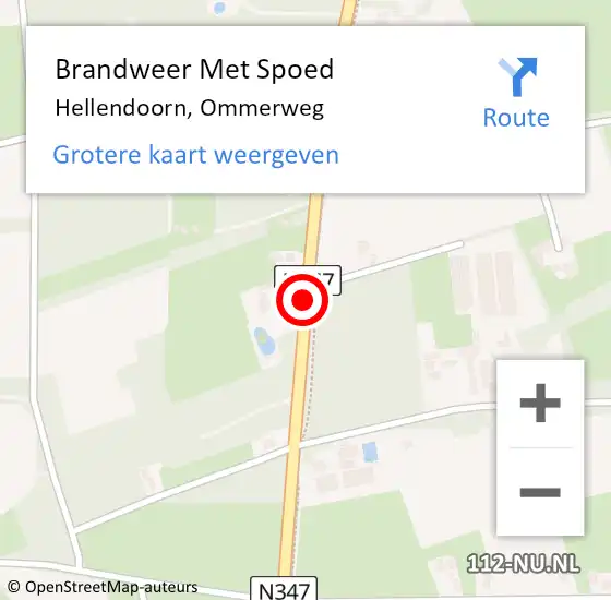 Locatie op kaart van de 112 melding: Brandweer Met Spoed Naar Hellendoorn, Ommerweg op 23 maart 2021 17:52