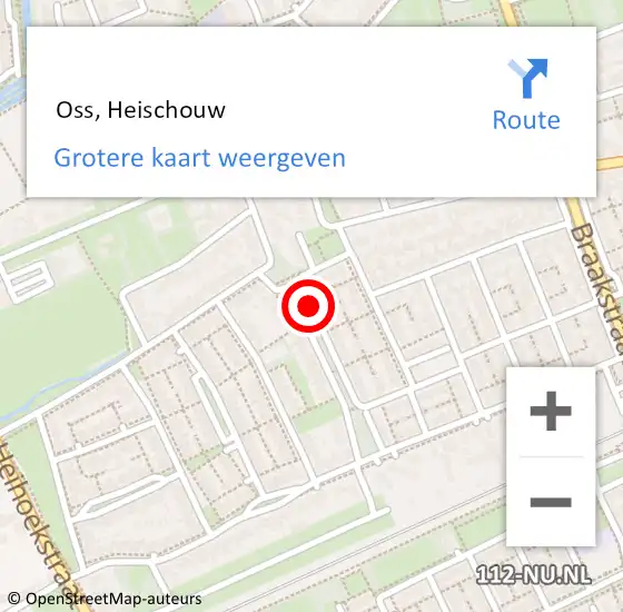 Locatie op kaart van de 112 melding:  Oss, Heischouw op 24 maart 2021 16:36