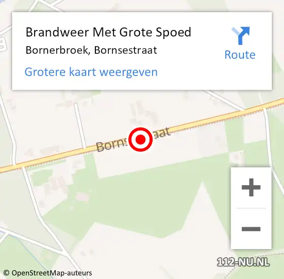 Locatie op kaart van de 112 melding: Brandweer Met Grote Spoed Naar Bornerbroek, Bornsestraat op 24 maart 2021 18:34