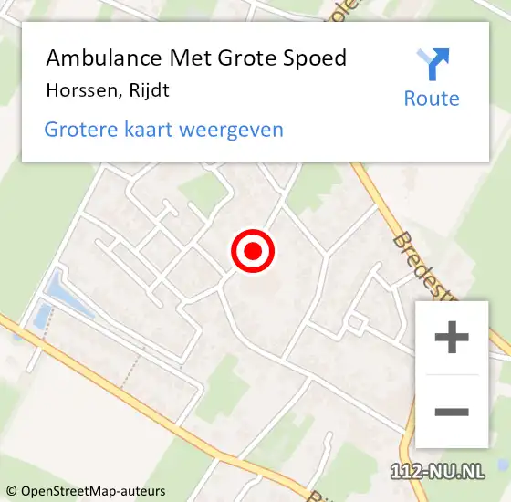 Locatie op kaart van de 112 melding: Ambulance Met Grote Spoed Naar Horssen, Rijdt op 29 maart 2021 18:22