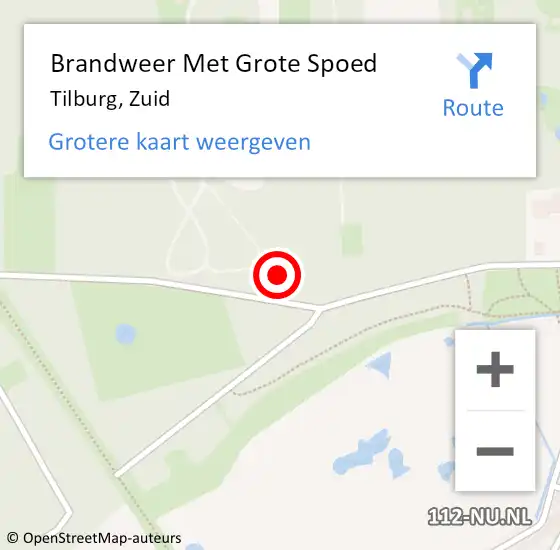 Locatie op kaart van de 112 melding: Brandweer Met Grote Spoed Naar Tilburg, Zuid op 29 maart 2021 20:16