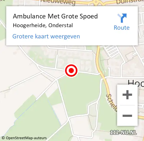 Locatie op kaart van de 112 melding: Ambulance Met Grote Spoed Naar Hoogerheide, Onderstal op 30 maart 2021 17:12