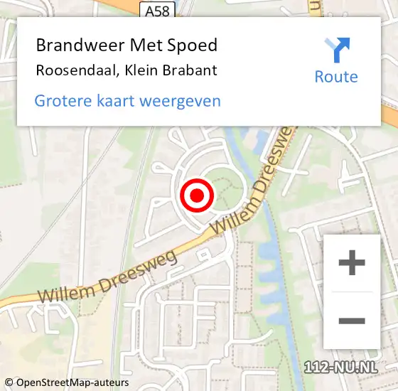 Locatie op kaart van de 112 melding: Brandweer Met Spoed Naar Roosendaal, Klein Brabant op 31 maart 2021 22:06