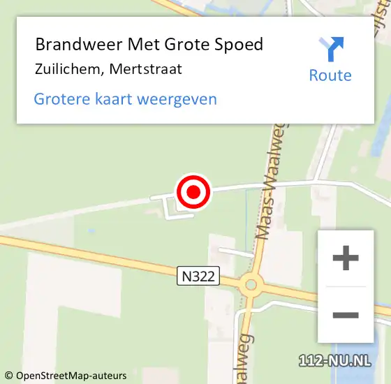 Locatie op kaart van de 112 melding: Brandweer Met Grote Spoed Naar Zuilichem, Mertstraat op 9 april 2021 11:04