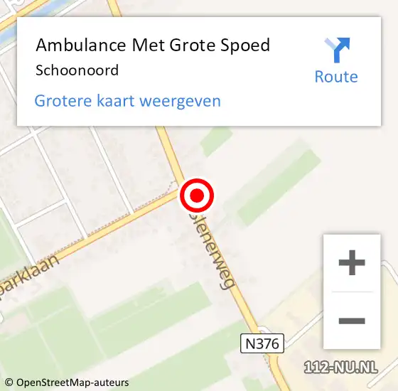 Locatie op kaart van de 112 melding: Ambulance Met Grote Spoed Naar Schoonoord op 13 april 2021 09:24
