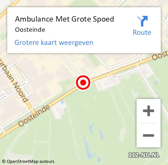 Locatie op kaart van de 112 melding: Ambulance Met Grote Spoed Naar Oosteinde op 16 april 2021 15:49