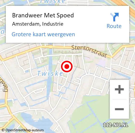 Locatie op kaart van de 112 melding: Brandweer Met Spoed Naar Amsterdam, Industrie op 21 april 2021 21:29