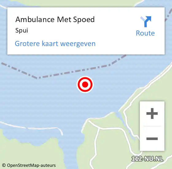 Locatie op kaart van de 112 melding: Ambulance Met Spoed Naar Spui op 26 april 2021 11:47