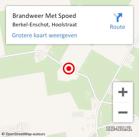 Locatie op kaart van de 112 melding: Brandweer Met Spoed Naar Berkel-Enschot, Hoolstraat op 27 april 2021 05:56