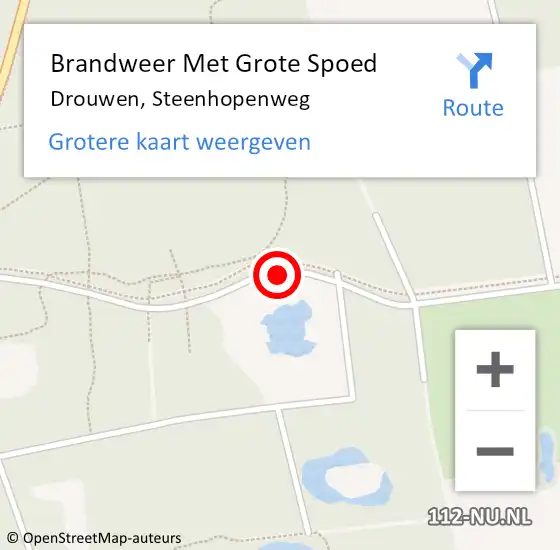 Locatie op kaart van de 112 melding: Brandweer Met Grote Spoed Naar Drouwen, Steenhopenweg op 27 april 2021 14:50