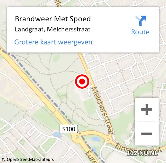 Locatie op kaart van de 112 melding: Brandweer Met Spoed Naar Landgraaf, Melchersstraat op 3 mei 2021 21:10