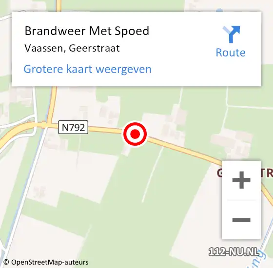 Locatie op kaart van de 112 melding: Brandweer Met Spoed Naar Geerstraat op 4 mei 2021 13:25
