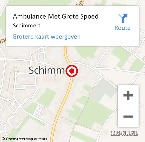 Locatie op kaart van de 112 melding: Ambulance Met Grote Spoed Naar Schimmert op 9 mei 2021 15:24