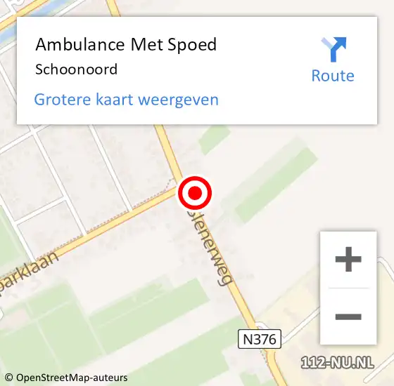 Locatie op kaart van de 112 melding: Ambulance Met Spoed Naar Schoonoord op 10 mei 2021 21:18