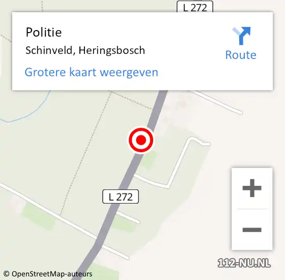 Locatie op kaart van de 112 melding: Politie Schinveld, Heringsbosch op 10 mei 2021 23:52