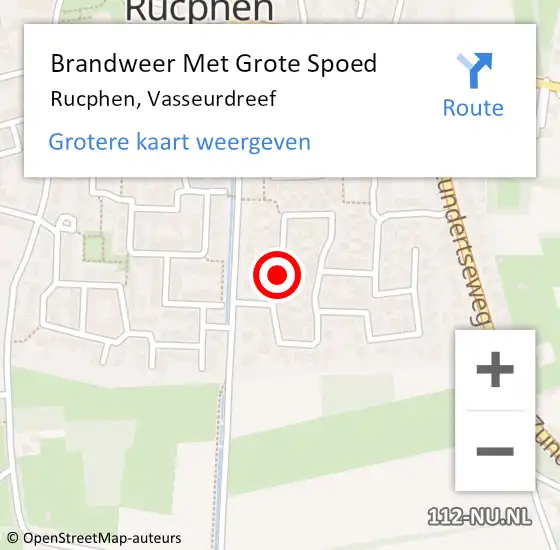 Locatie op kaart van de 112 melding: Brandweer Met Grote Spoed Naar Rucphen, Vasseurdreef op 12 mei 2021 22:18