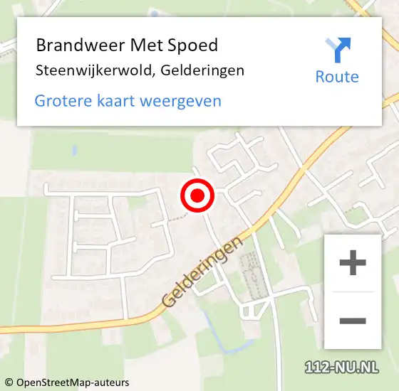 Locatie op kaart van de 112 melding: Brandweer Met Spoed Naar Steenwijkerwold, Gelderingen op 13 mei 2021 21:08