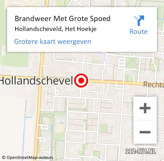 Locatie op kaart van de 112 melding: Brandweer Met Grote Spoed Naar Hollandscheveld, Het Hoekje op 15 mei 2021 23:00