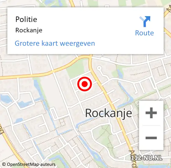 Locatie op kaart van de 112 melding: Politie Rockanje op 16 mei 2021 06:36