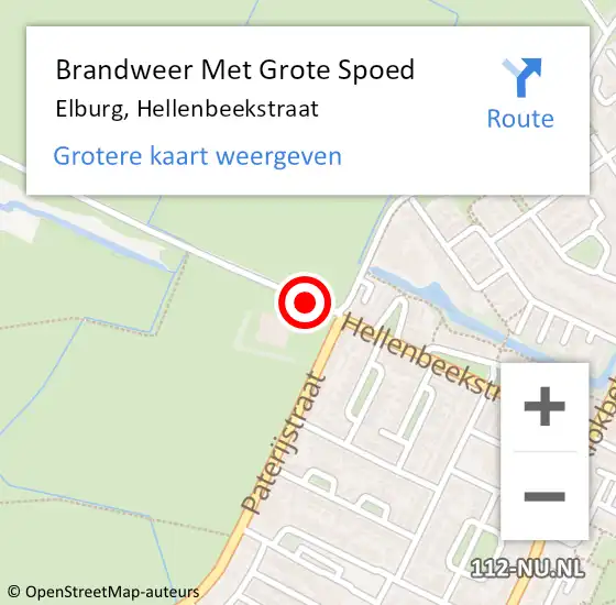 Locatie op kaart van de 112 melding: Brandweer Met Grote Spoed Naar Elburg, Hellenbeekstraat op 18 mei 2021 07:32