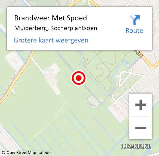 Locatie op kaart van de 112 melding: Brandweer Met Spoed Naar Muiderberg, Kocherplantsoen op 19 mei 2021 03:26