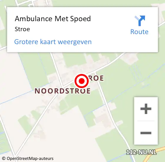 Locatie op kaart van de 112 melding: Ambulance Met Spoed Naar Stroe op 19 mei 2021 12:57