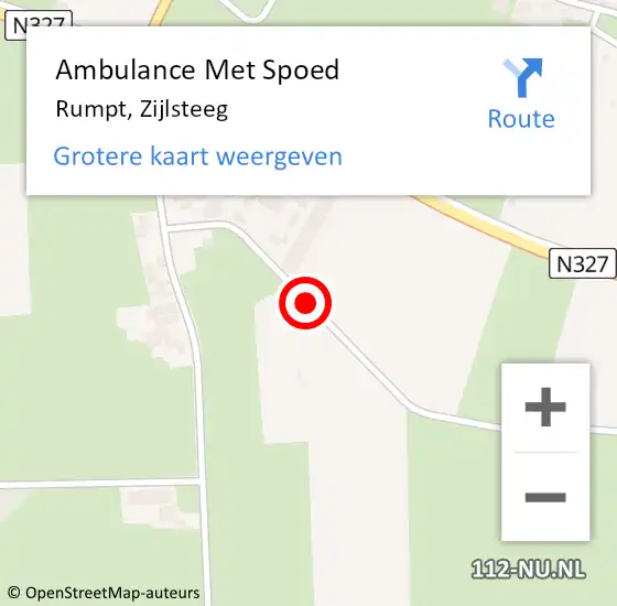 Locatie op kaart van de 112 melding: Ambulance Met Spoed Naar Rumpt, Zijlsteeg op 20 mei 2021 11:23