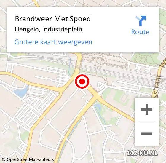 Locatie op kaart van de 112 melding: Brandweer Met Spoed Naar Hengelo, Industrieplein op 24 mei 2021 16:49