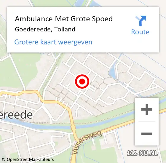 Locatie op kaart van de 112 melding: Ambulance Met Grote Spoed Naar Goedereede, Tolland op 27 mei 2021 21:43