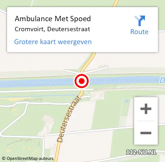 Locatie op kaart van de 112 melding: Ambulance Met Spoed Naar Cromvoirt, Deutersestraat op 28 mei 2021 05:50