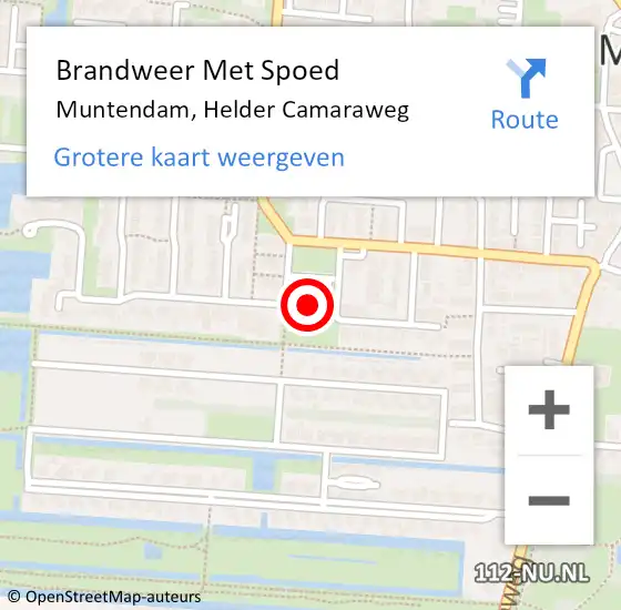 Locatie op kaart van de 112 melding: Brandweer Met Spoed Naar Muntendam, Helder Camaraweg op 11 juni 2014 16:59