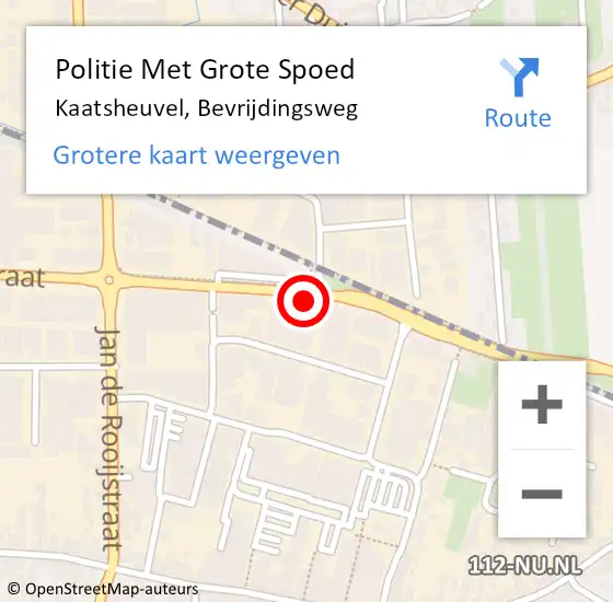 Locatie op kaart van de 112 melding: Politie Met Grote Spoed Naar Kaatsheuvel, Bevrijdingsweg op 29 mei 2021 11:30