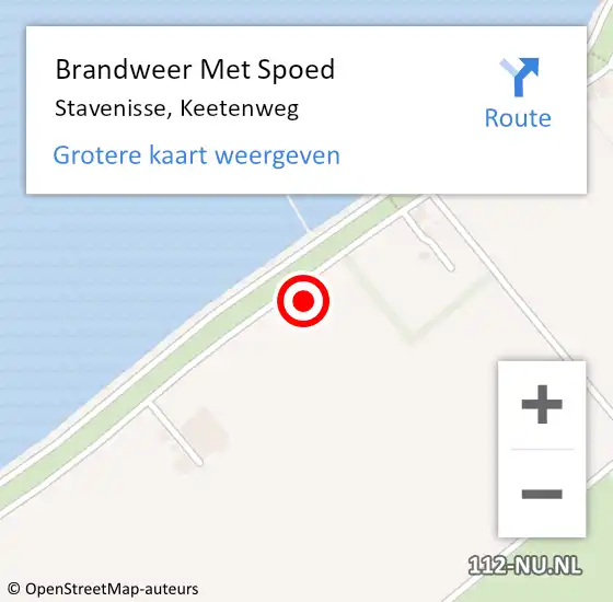 Locatie op kaart van de 112 melding: Brandweer Met Spoed Naar Stavenisse, Keetenweg op 30 mei 2021 15:16