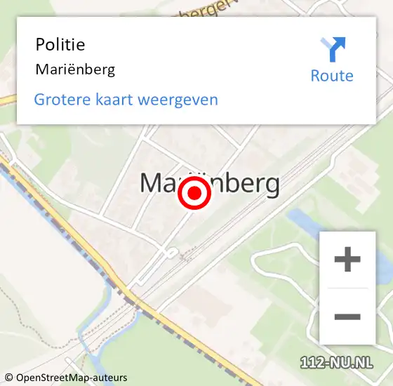 Locatie op kaart van de 112 melding: Politie Mariënberg op 30 mei 2021 15:33