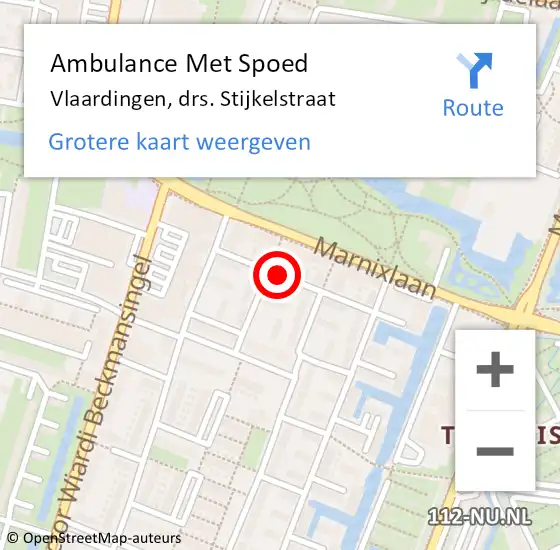 Locatie op kaart van de 112 melding: Ambulance Met Spoed Naar Vlaardingen, drs. Stijkelstraat op 1 juni 2021 08:24