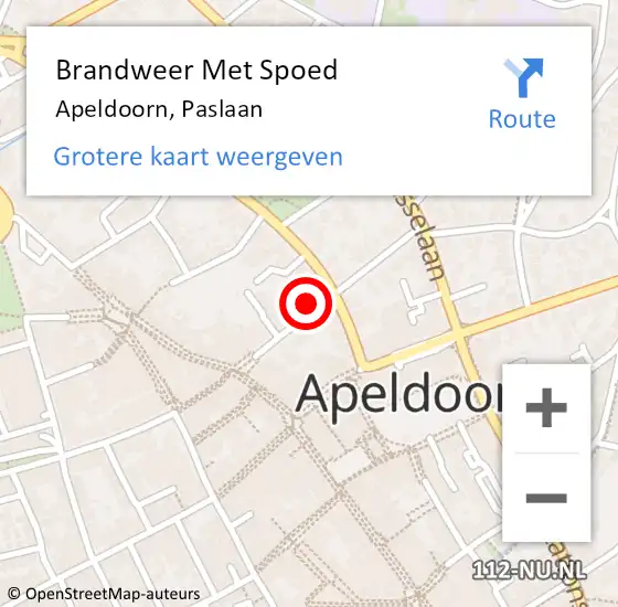 Locatie op kaart van de 112 melding: Brandweer Met Spoed Naar Apeldoorn, Kerklaan op 2 juni 2021 04:07
